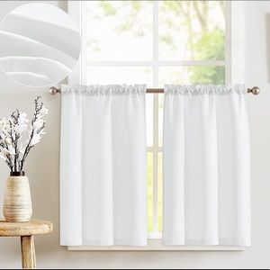 Room Essentials (Target) - Twill Café Curtain Tiers, White (36"x42")